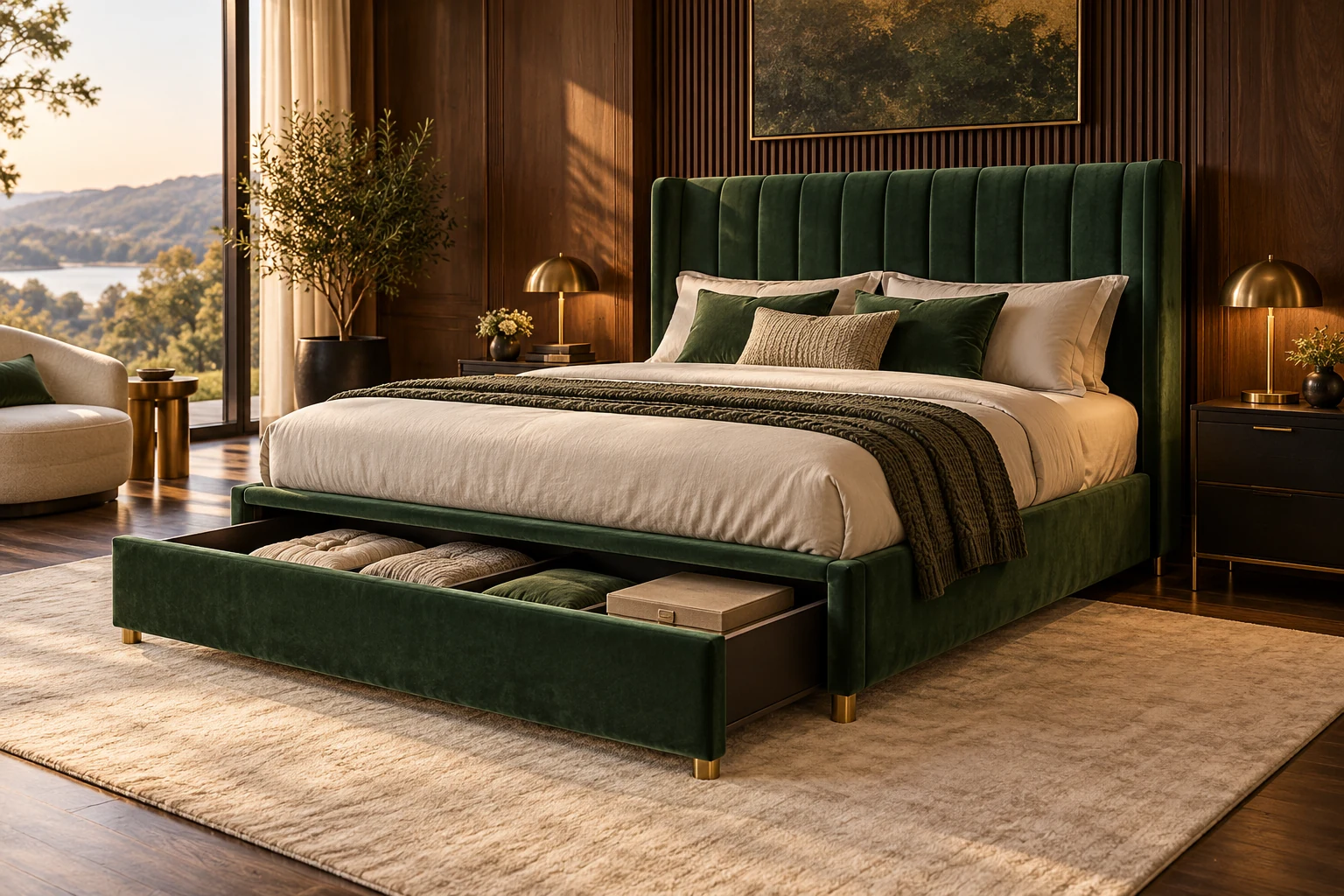 Box Storage Bed design inspiration 2 in a warm interior