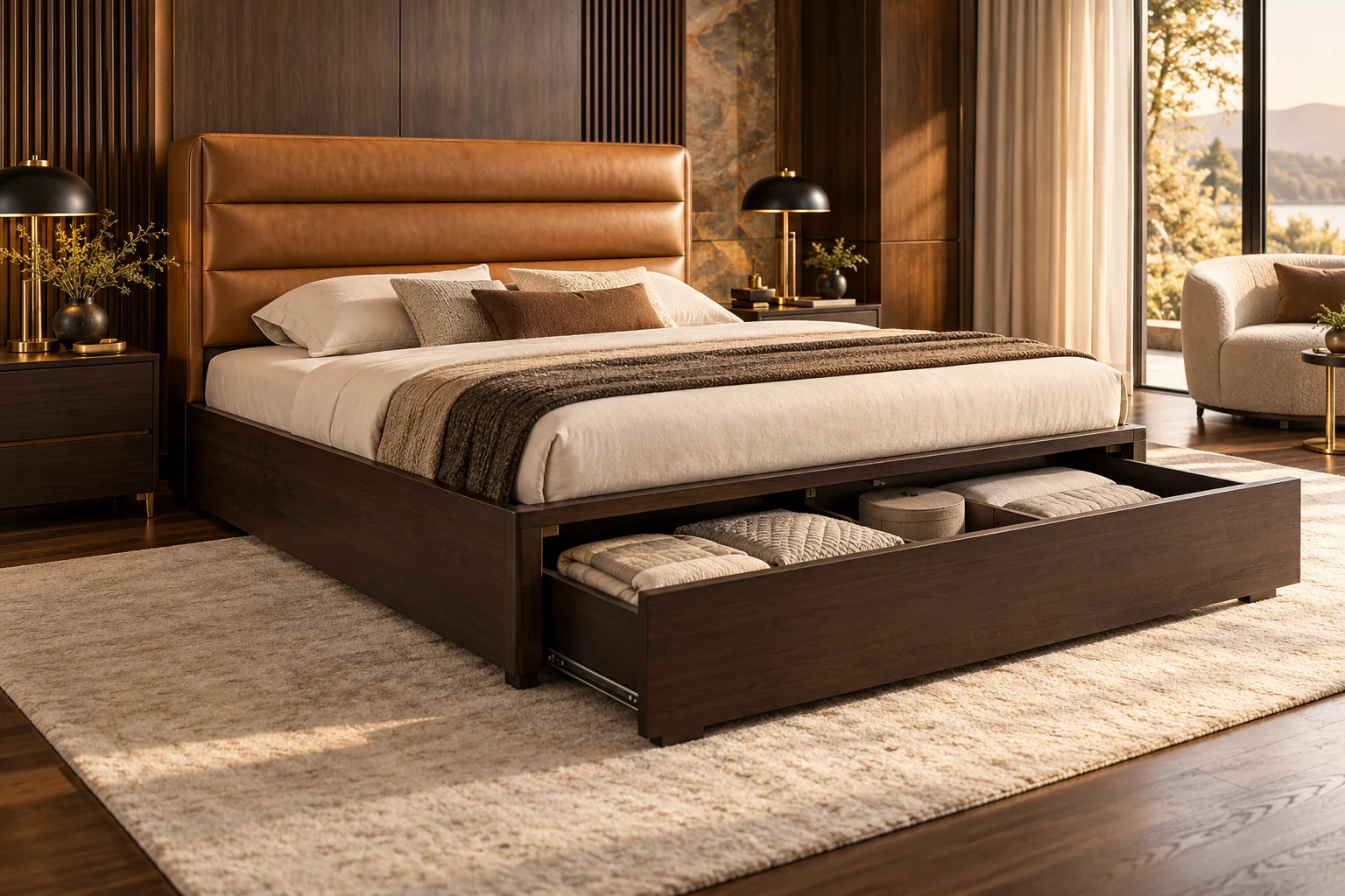 Box Storage Bed design inspiration 3 in a warm interior