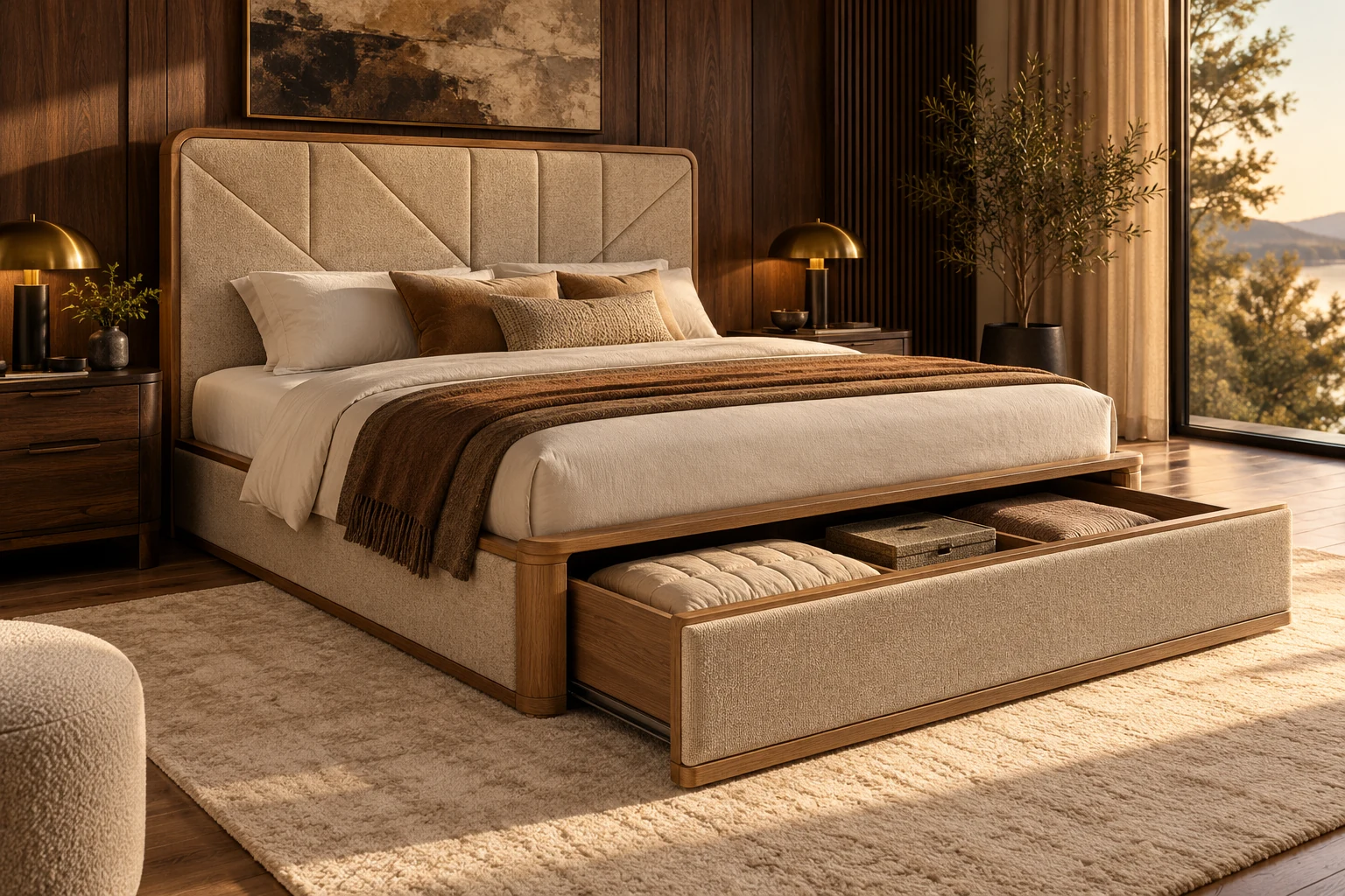 Box Storage Bed design inspiration 6 in a warm interior