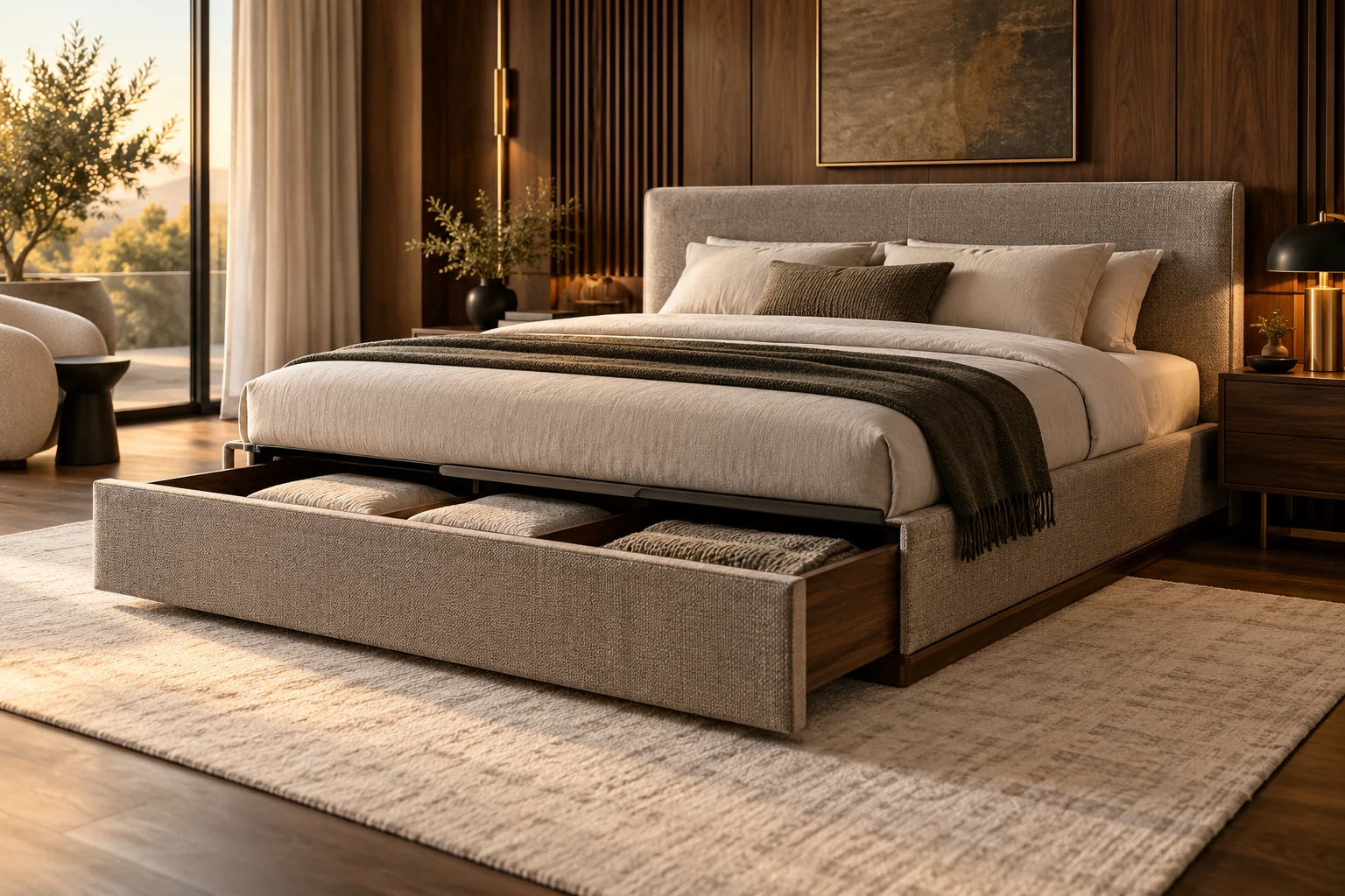 Box Storage Bed design inspiration 8 in a warm interior