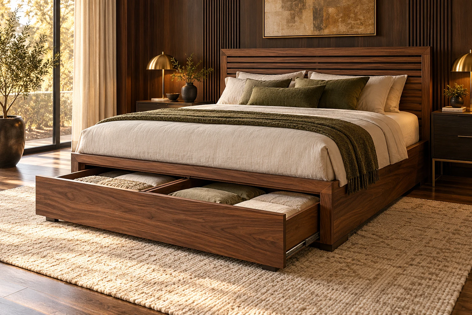 Box Storage Bed design inspiration 9 in a warm interior