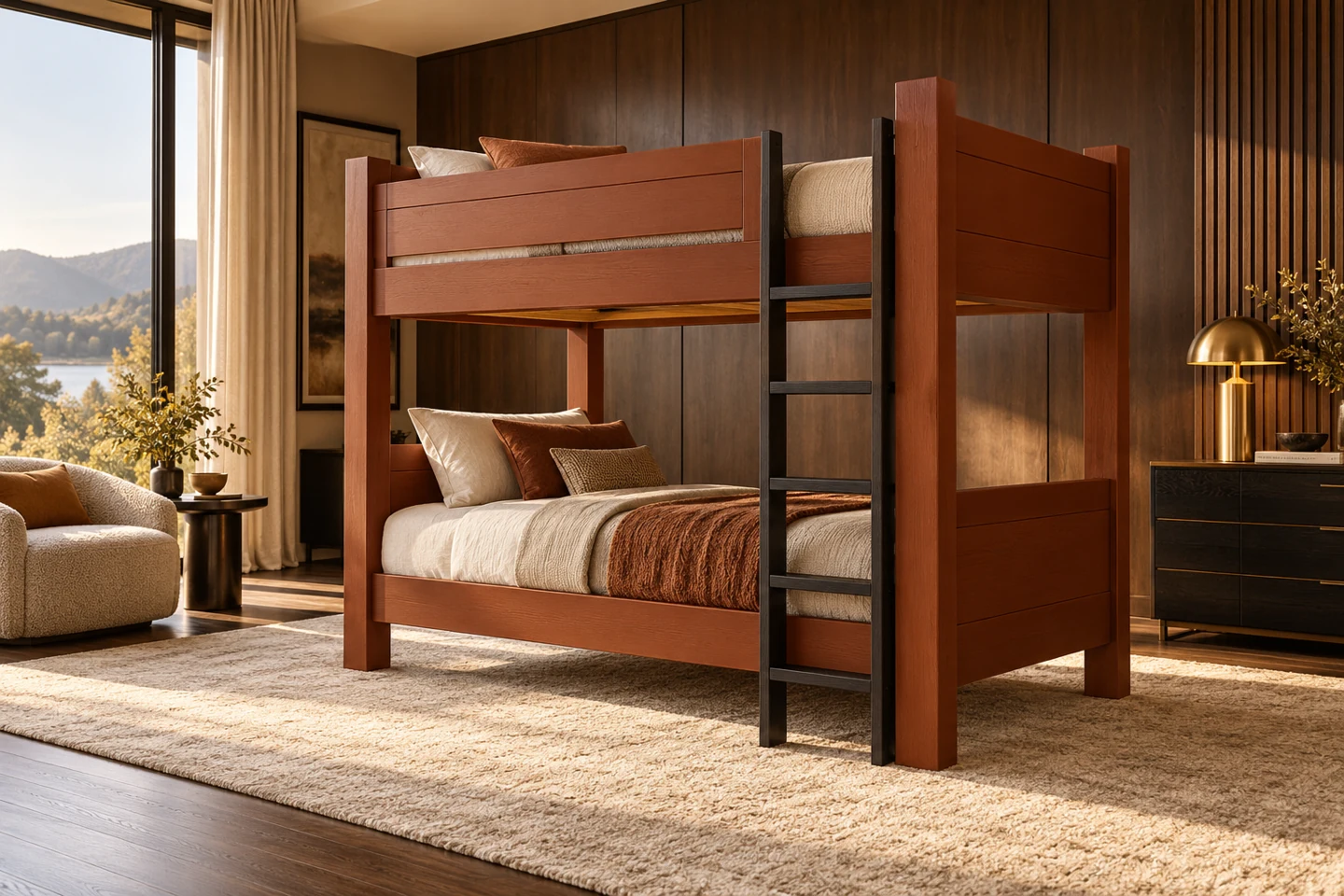 Bunk Bed design inspiration 10 in a warm interior