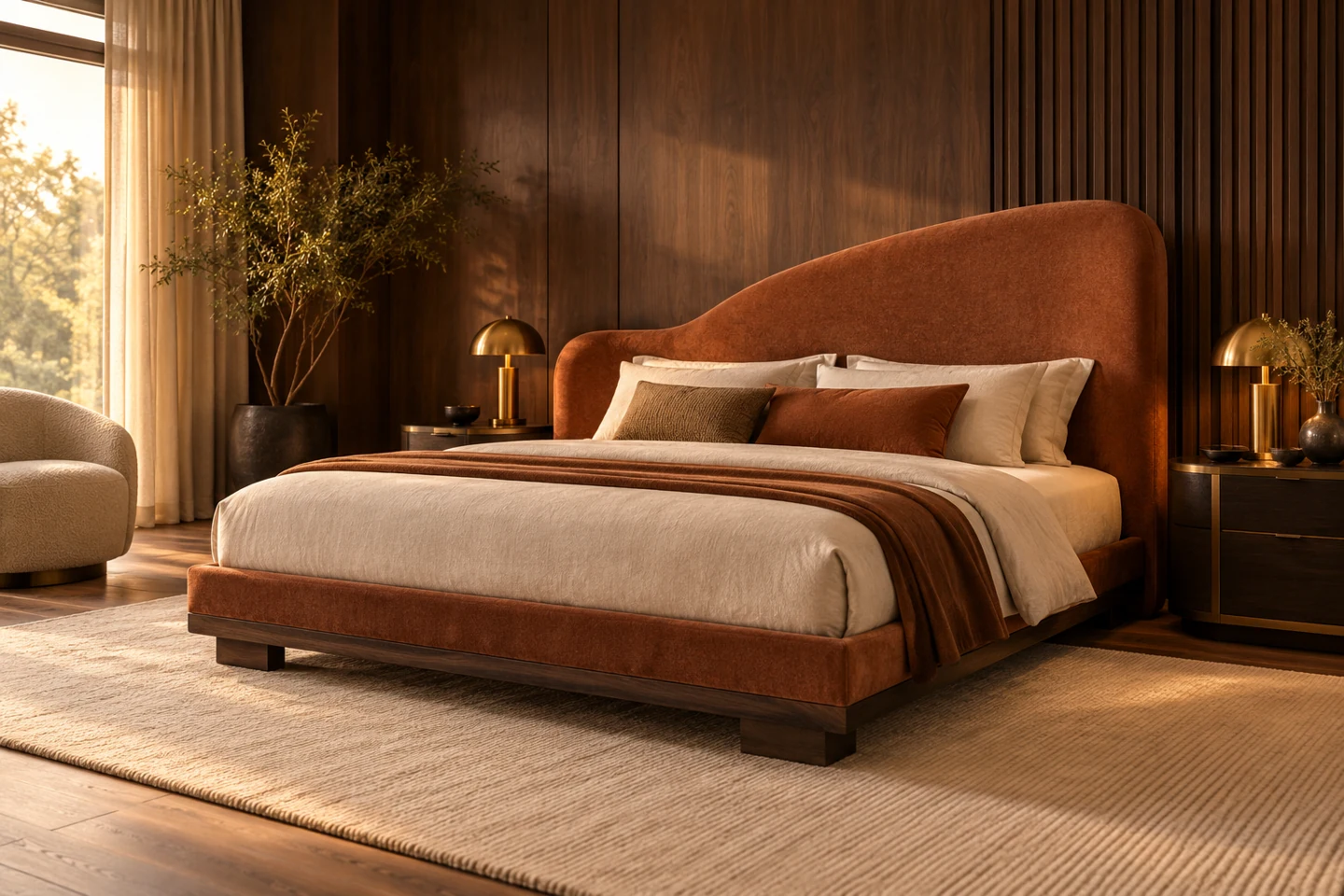 Custom Bed design inspiration 10 in a warm interior