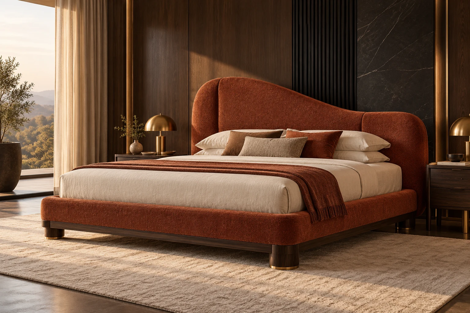 Double Bed design inspiration 10 in a warm interior