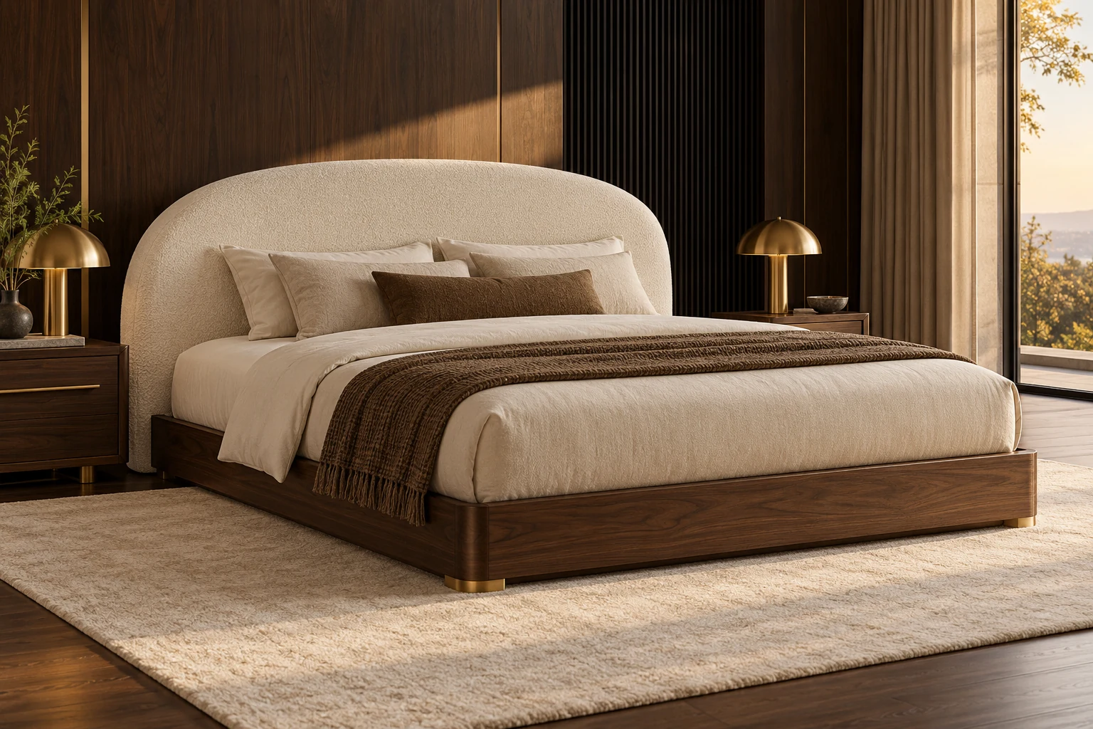 King Size Bed design inspiration 1 in a warm interior