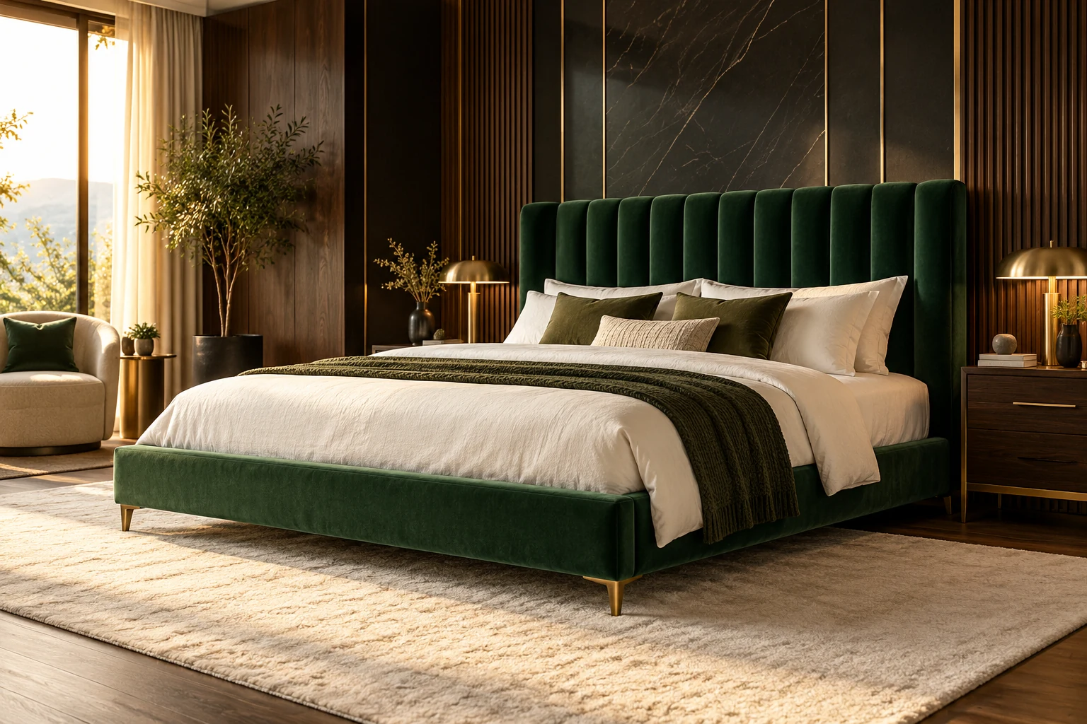 King Size Bed design inspiration 2 in a warm interior