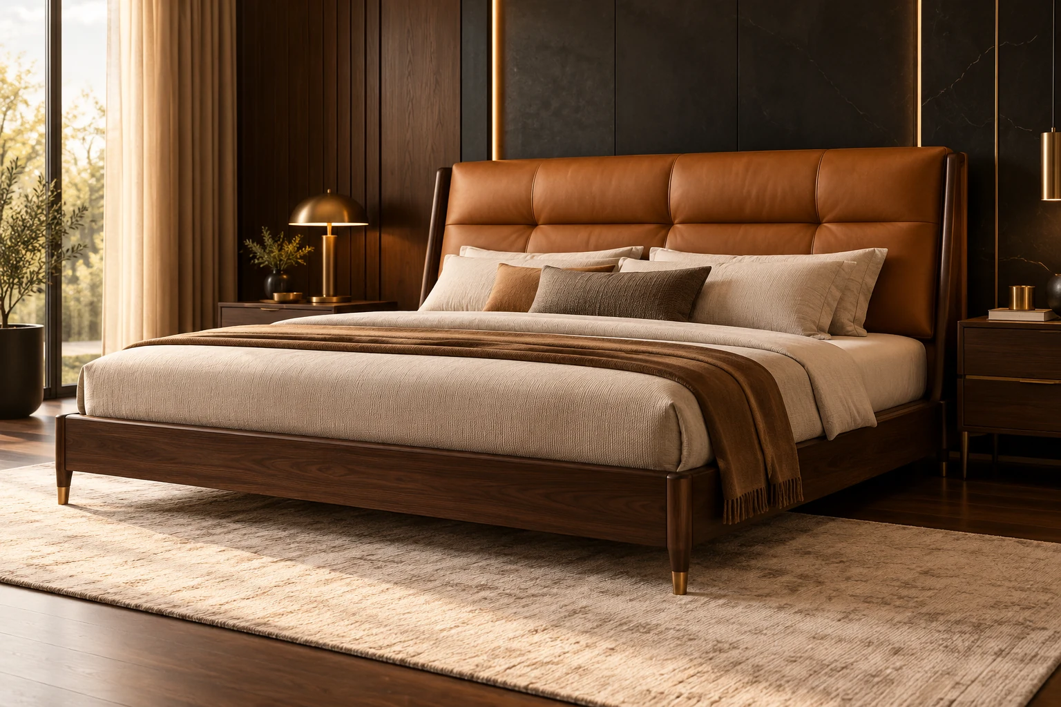 King Size Bed design inspiration 3 in a warm interior