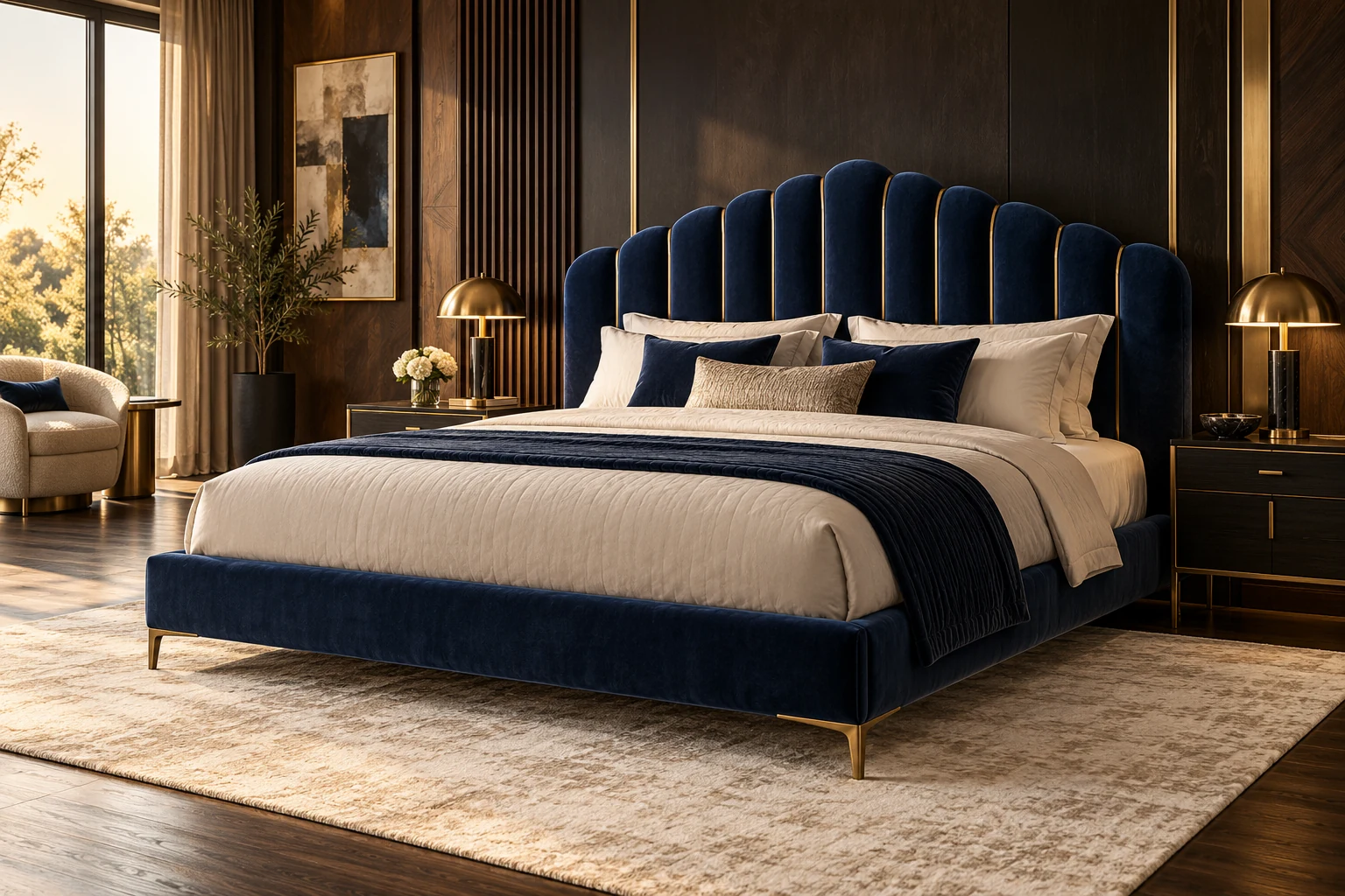 King Size Bed design inspiration 7 in a warm interior