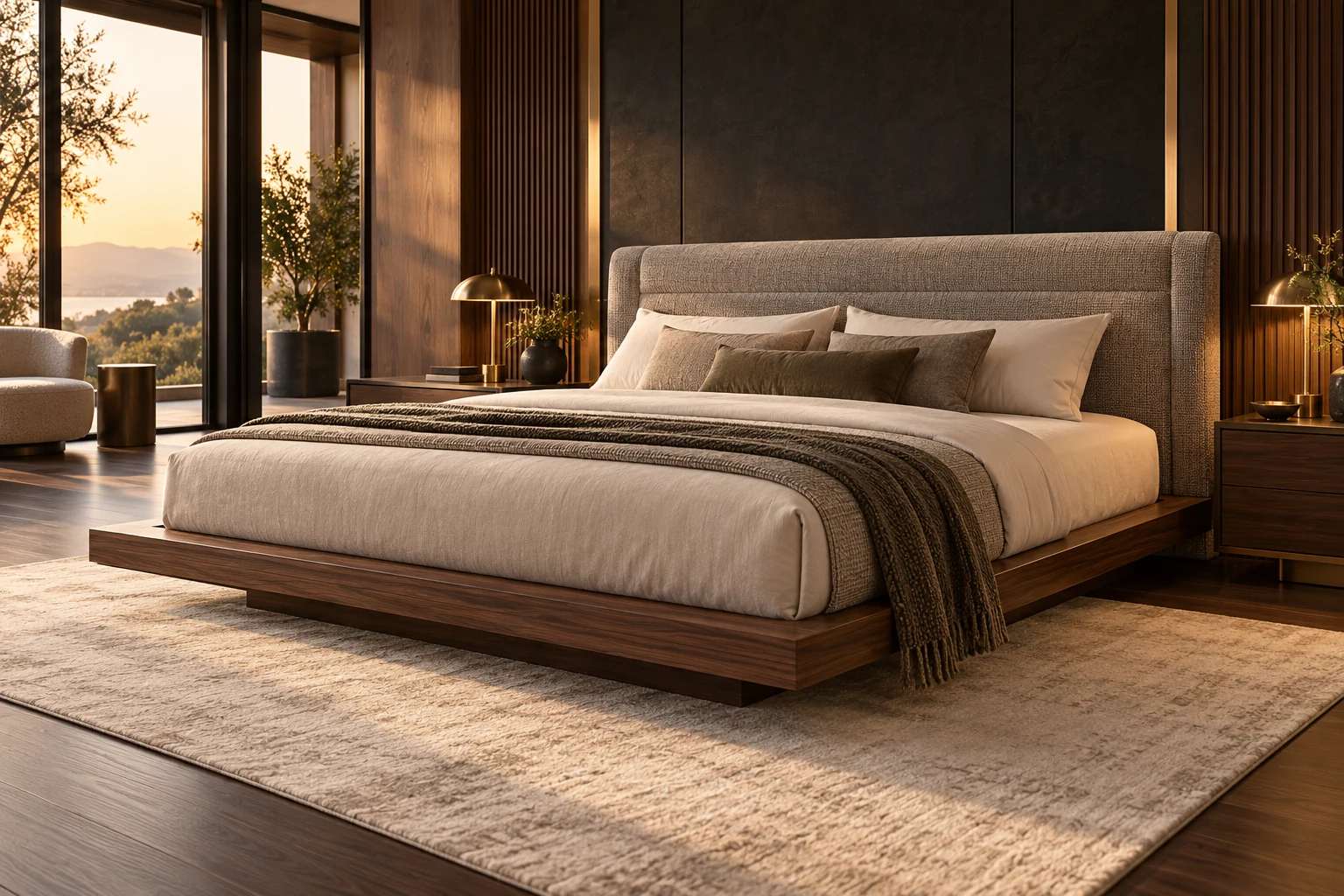 King Size Bed design inspiration 8 in a warm interior