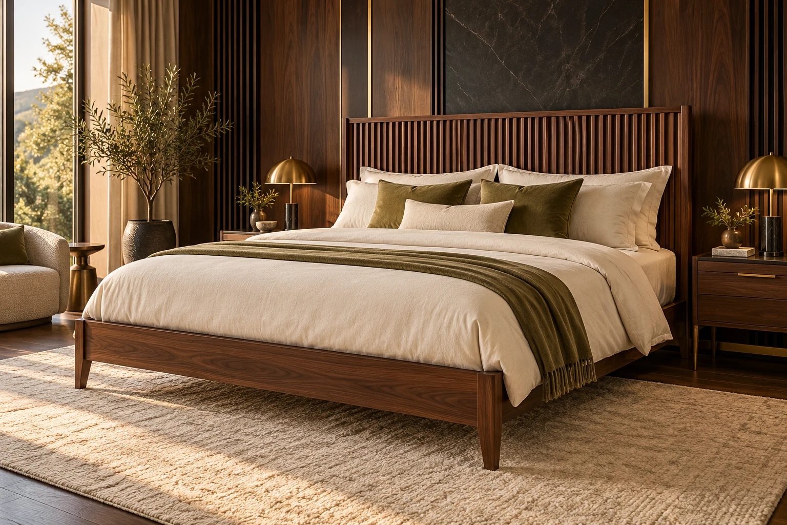 King Size Bed design inspiration 9 in a warm interior