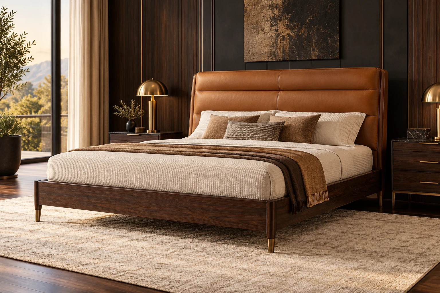 Queen Size Bed design inspiration 3 in a warm interior