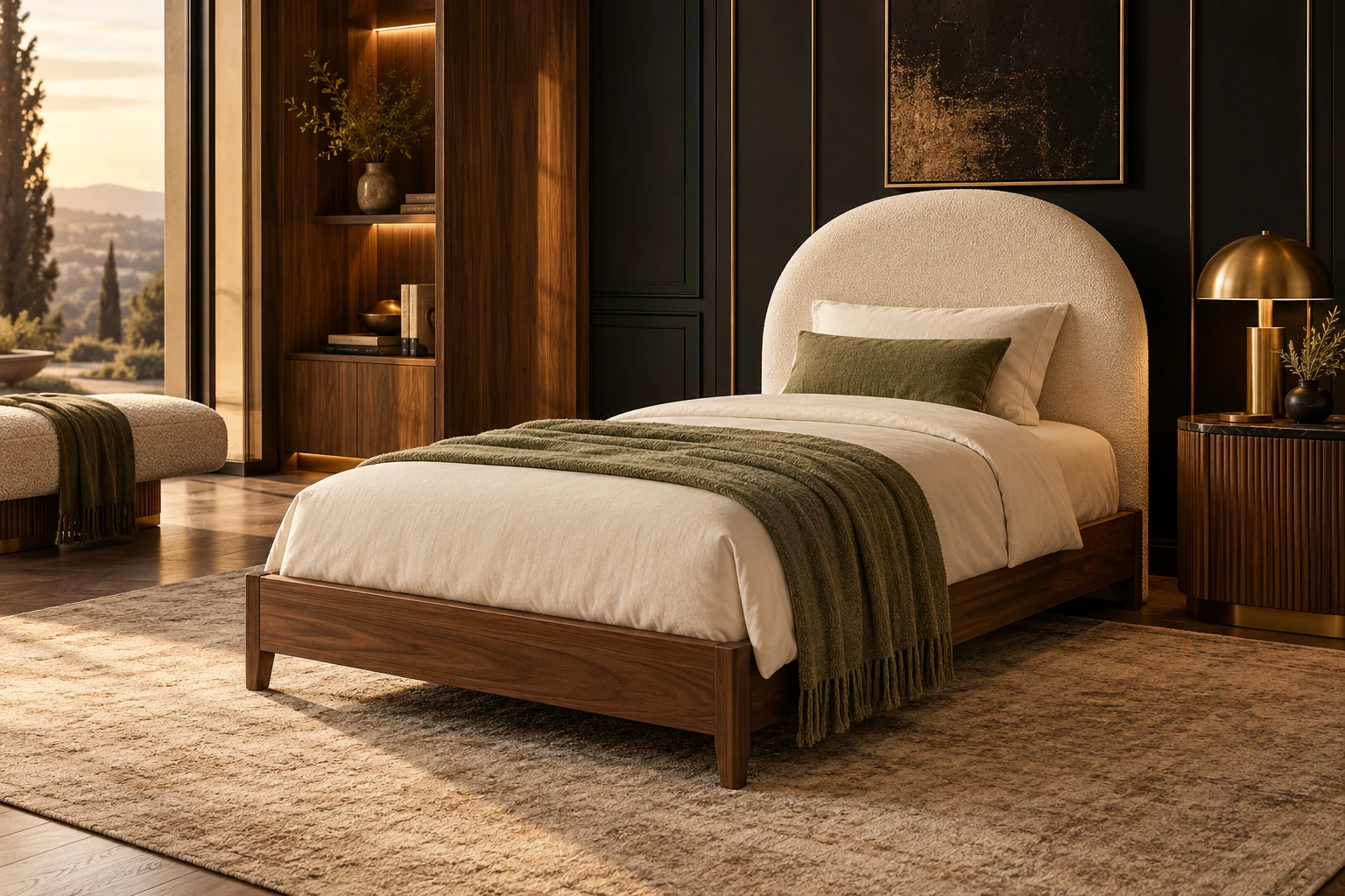 Single Bed design inspiration 1 in a warm interior