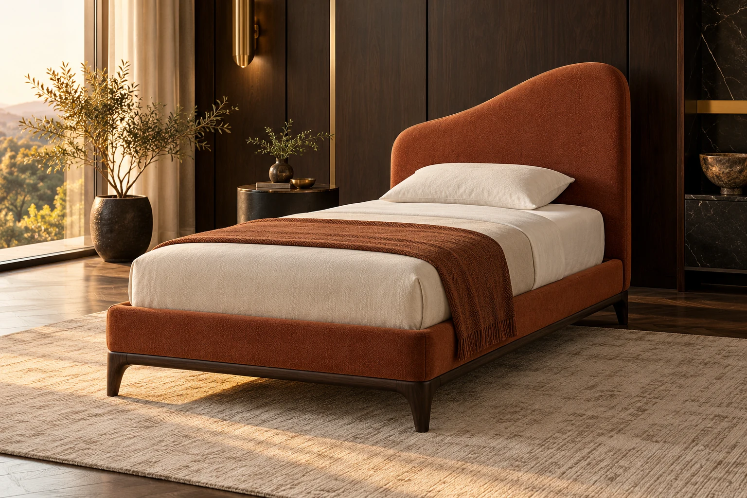Single Bed design inspiration 10 in a warm interior