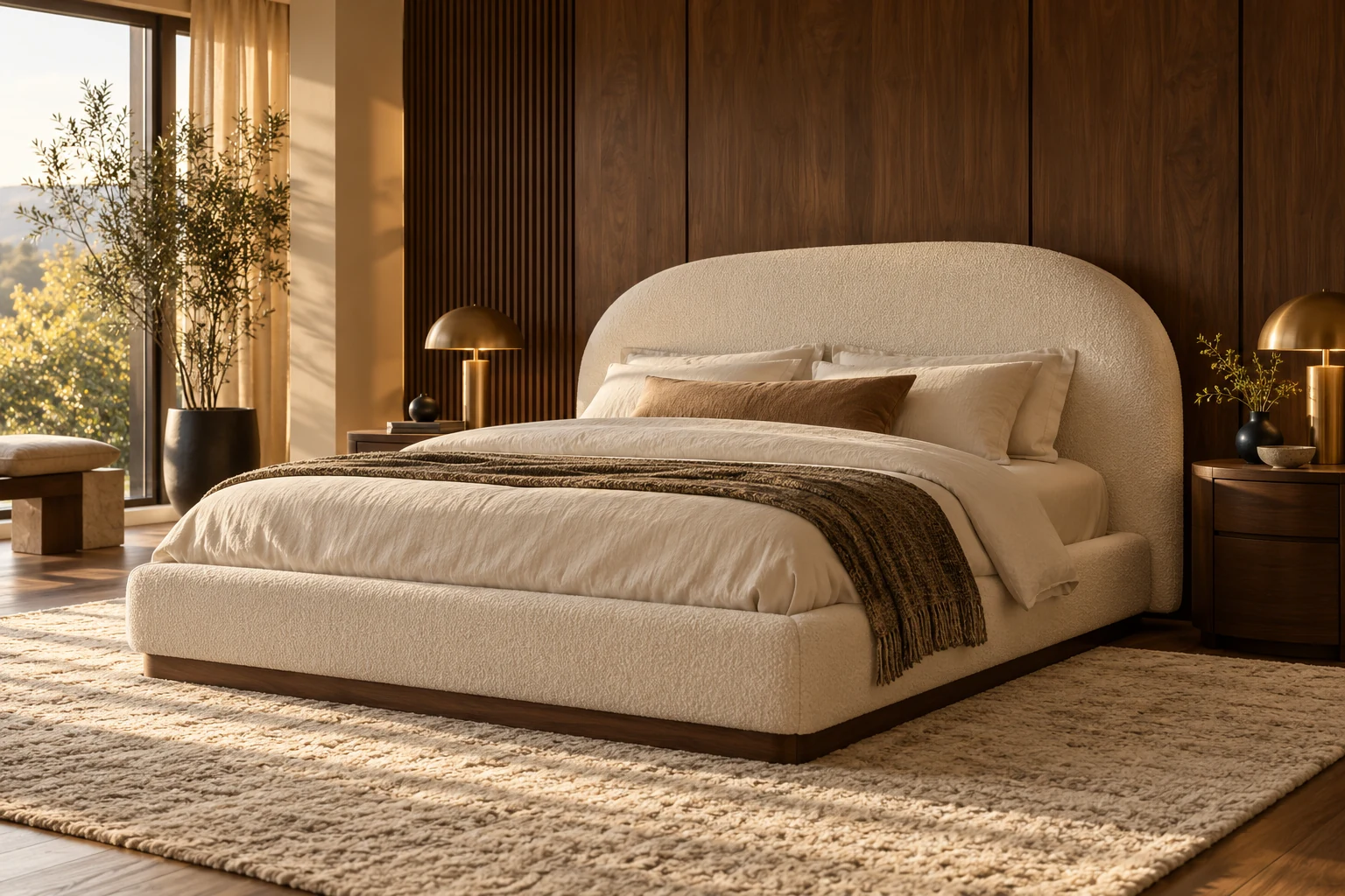 Upholstered Bed design inspiration 1 in a warm interior
