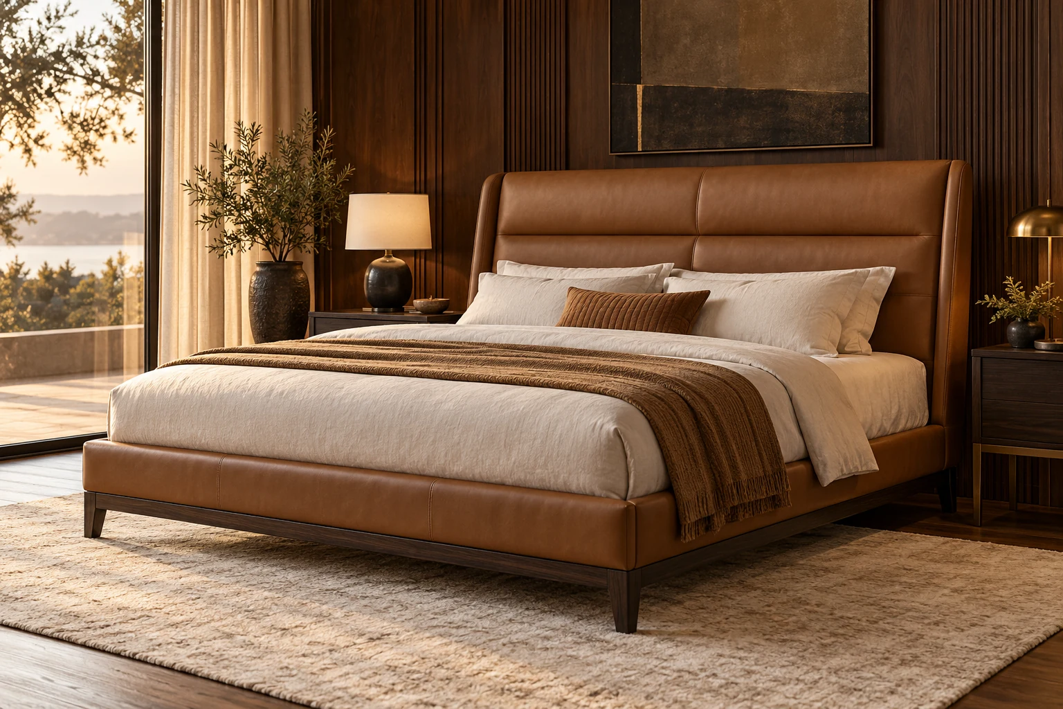 Upholstered Bed design inspiration 3 in a warm interior