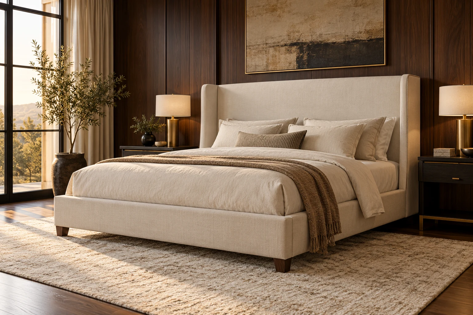 Upholstered Bed design inspiration 4 in a warm interior