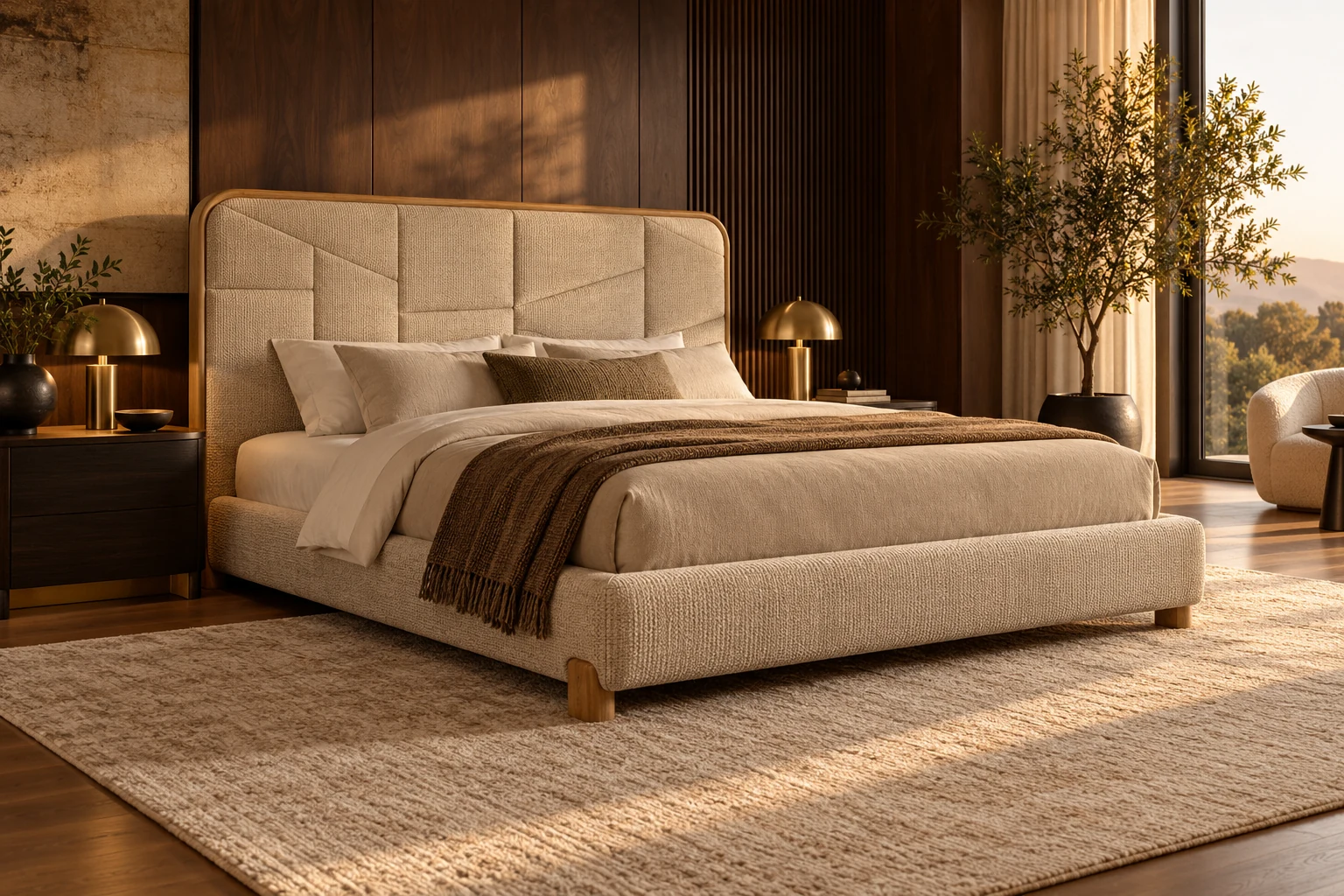 Upholstered Bed design inspiration 6 in a warm interior