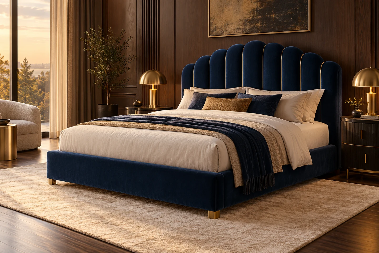 Upholstered Bed design inspiration 7 in a warm interior