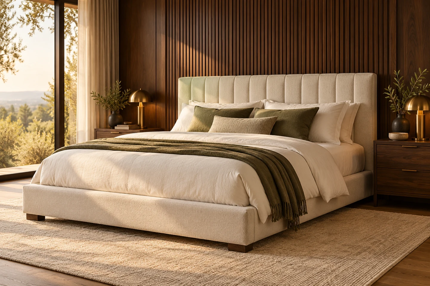 Upholstered Bed design inspiration 9 in a warm interior