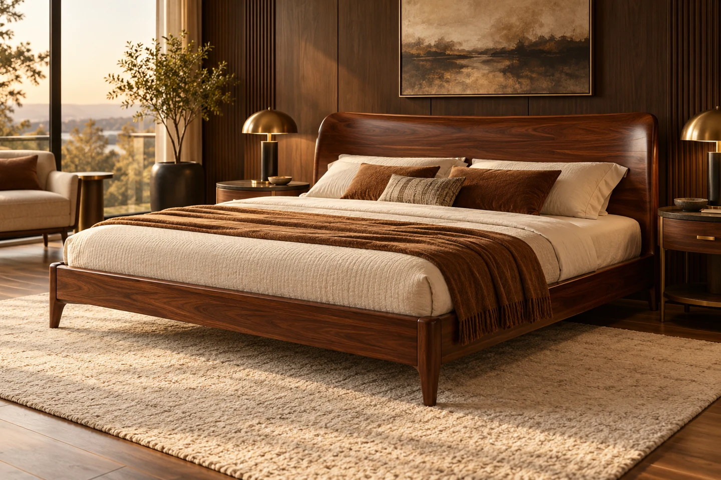 Wooden Bed design inspiration 5 in a warm interior