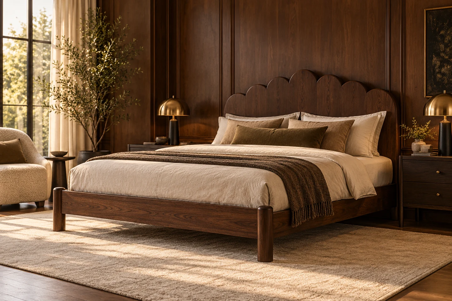 Wooden Bed design inspiration 7 in a warm interior