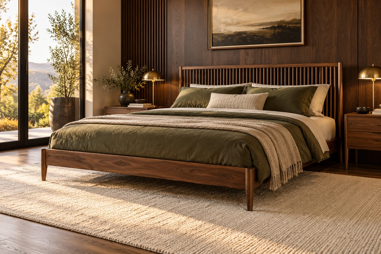 Wooden Bed design inspiration 9 in a warm interior