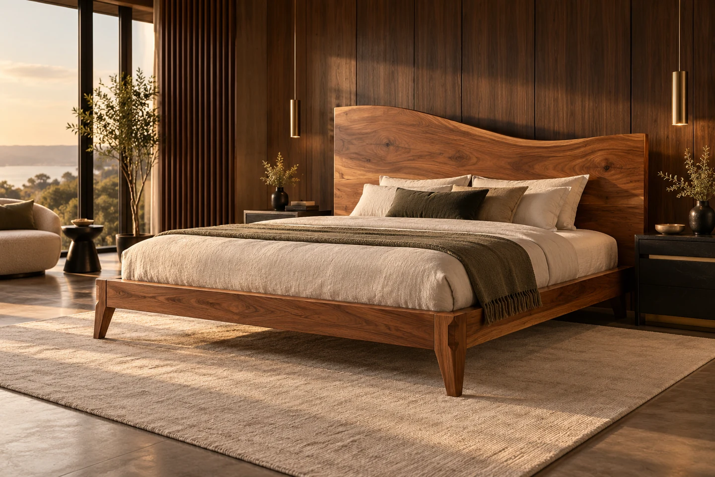 Wooden Bed design inspiration 10 in a warm interior