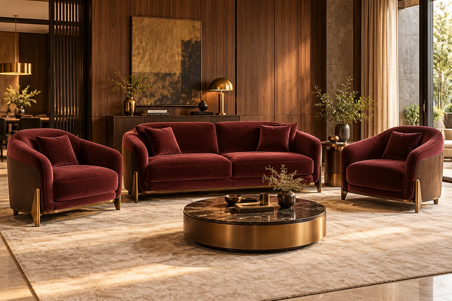 3+1+1 Sofa Set design inspiration 8 in a warm interior