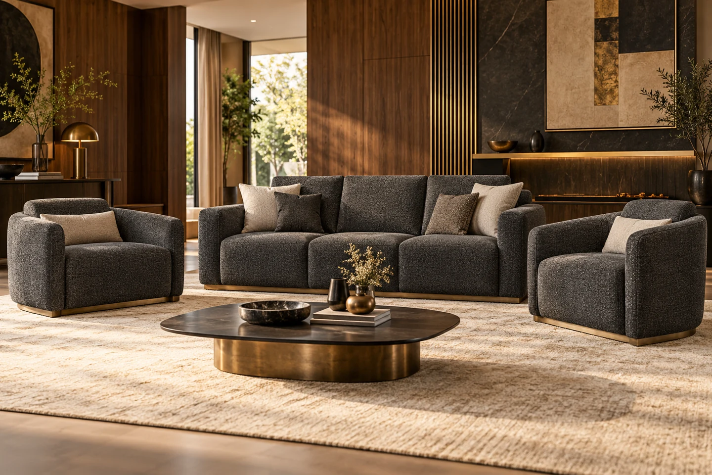 3+1+1 Sofa Set design inspiration 10 in a warm interior