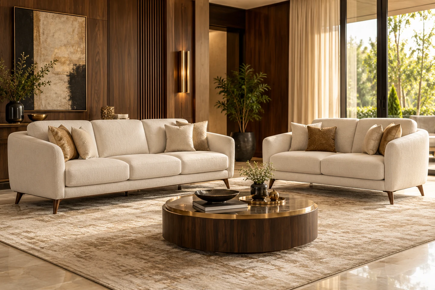 3+2 Sofa Set design inspiration 1 in a warm interior
