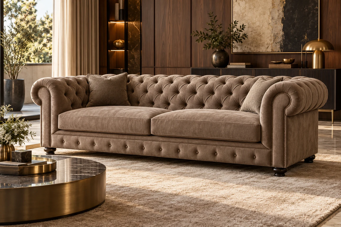 Chesterfield Sofa design inspiration 7 in a warm interior
