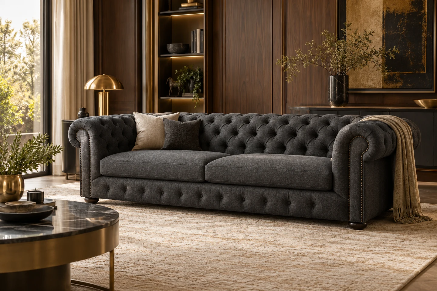 Chesterfield Sofa design inspiration 10 in a warm interior