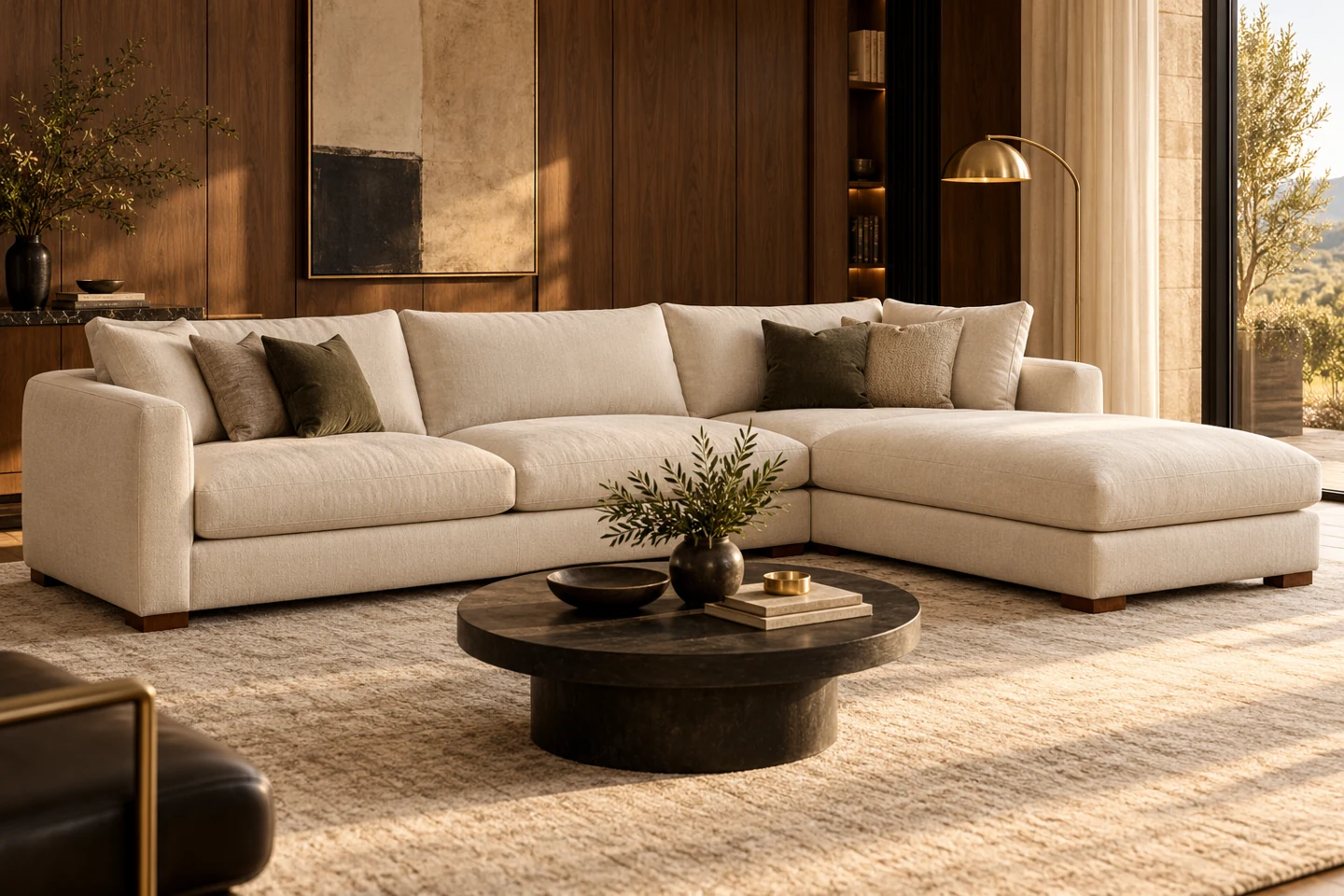 L-Shape Sofa design inspiration 1 in a warm interior