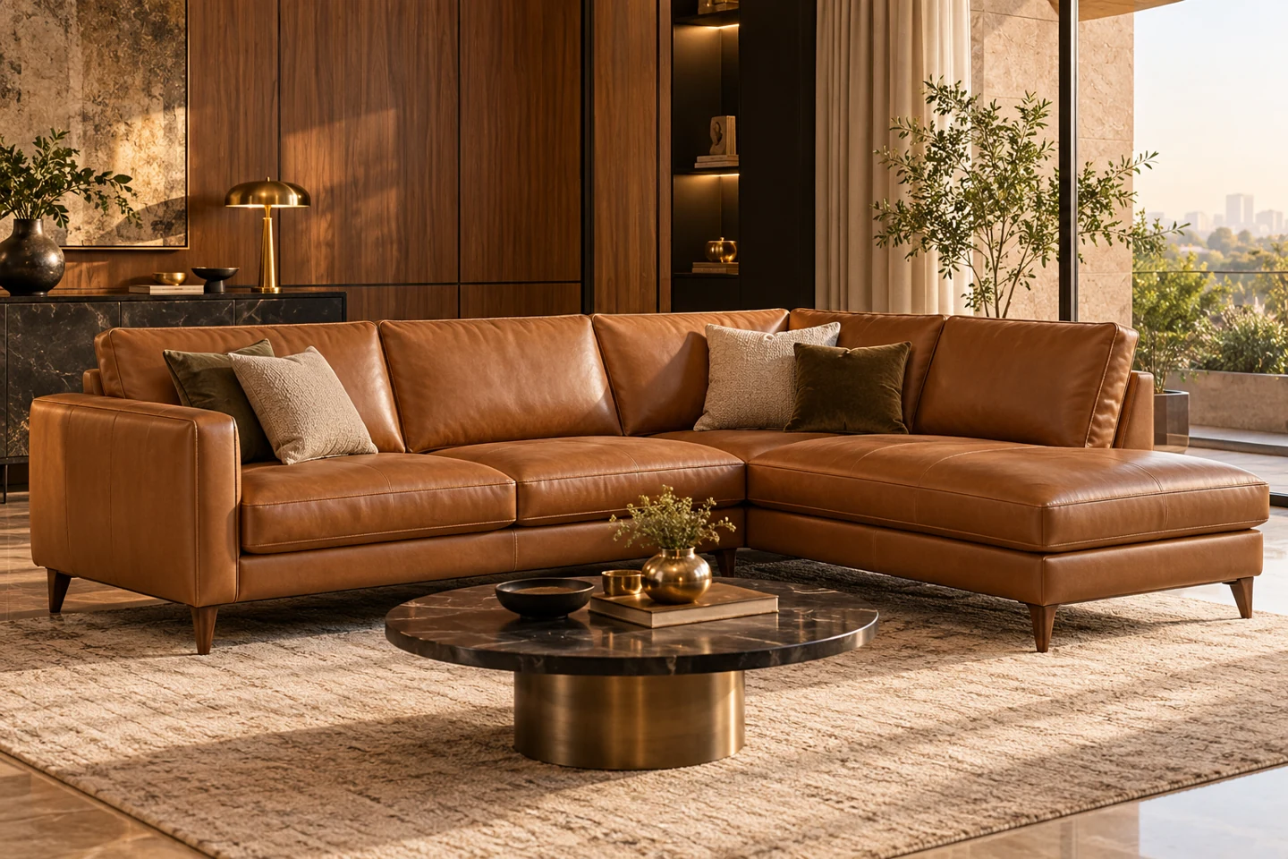 L-Shape Sofa design inspiration 3 in a warm interior