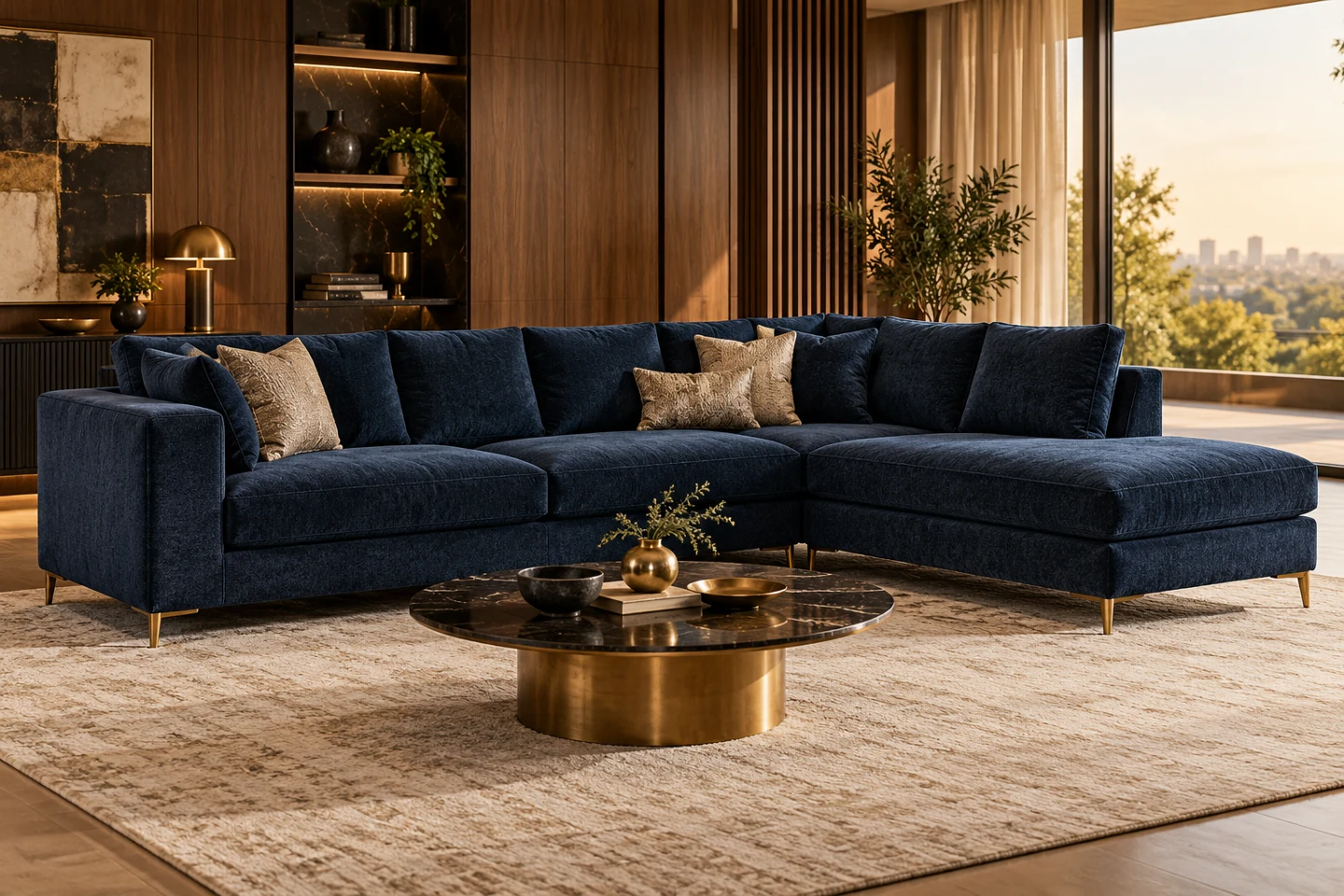 L-Shape Sofa design inspiration 5 in a warm interior
