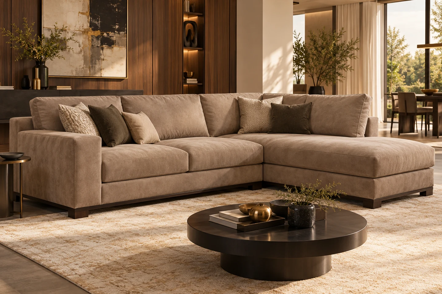 L-Shape Sofa design inspiration 7 in a warm interior