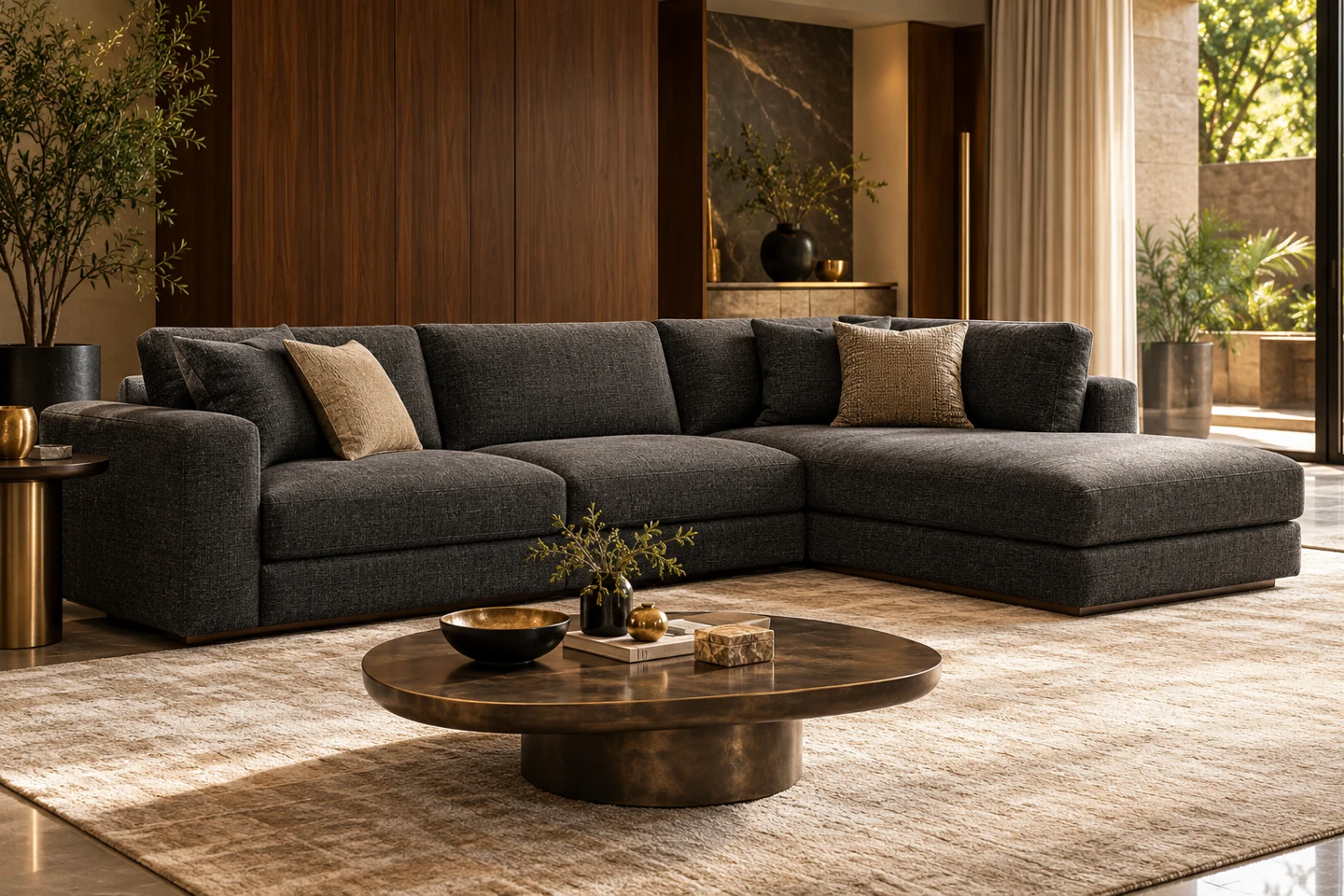 L-Shape Sofa design inspiration 10 in a warm interior