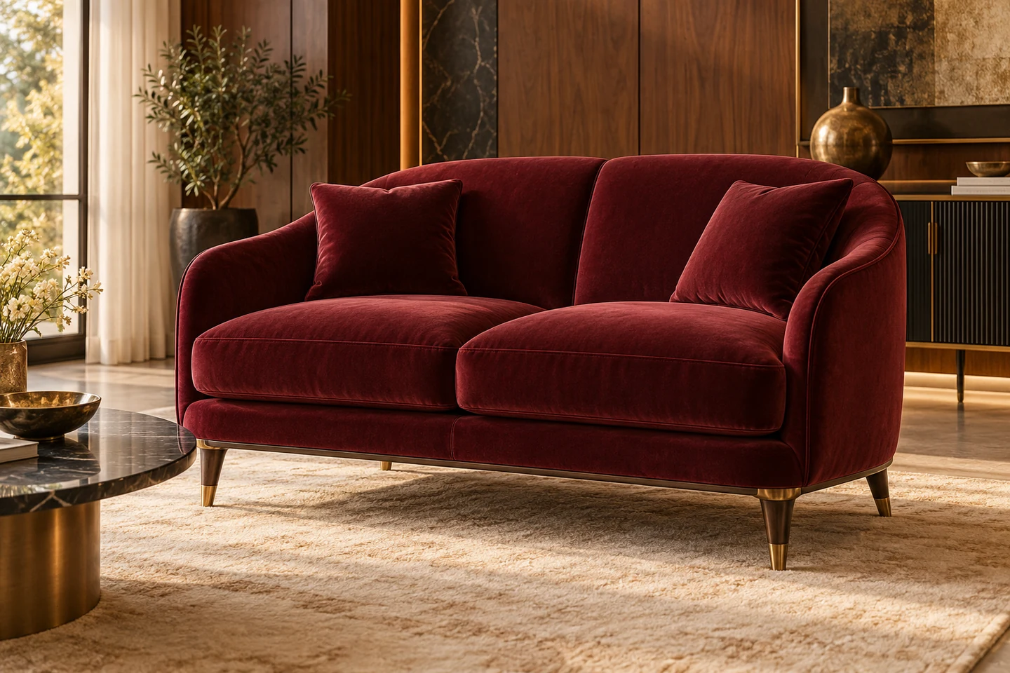 Loveseat design inspiration 8 in a warm interior