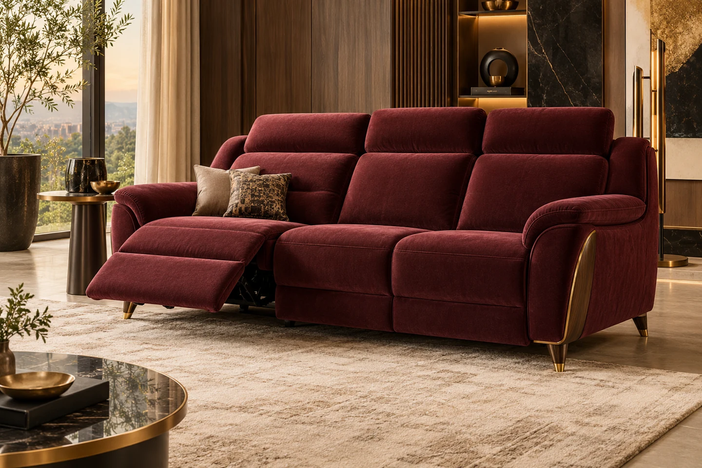 Recliner Sofa design inspiration 8 in a warm interior