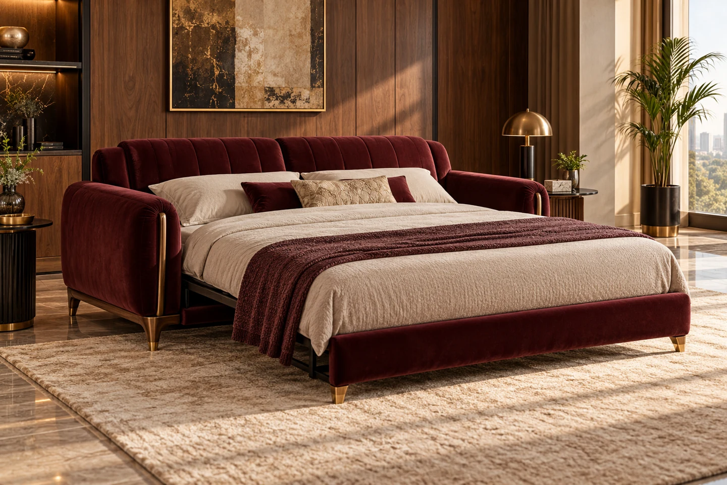 Sofa Cum Bed design inspiration 8 in a warm interior