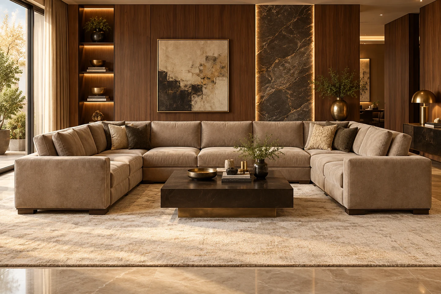 U-Shape Sofa design inspiration 7 in a warm interior