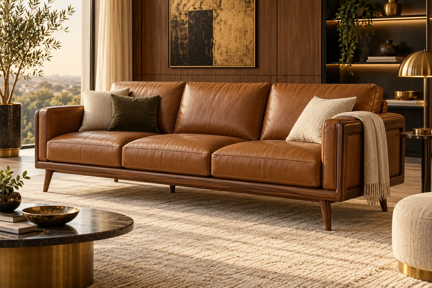 Wooden Sofa design inspiration 3 in a warm interior