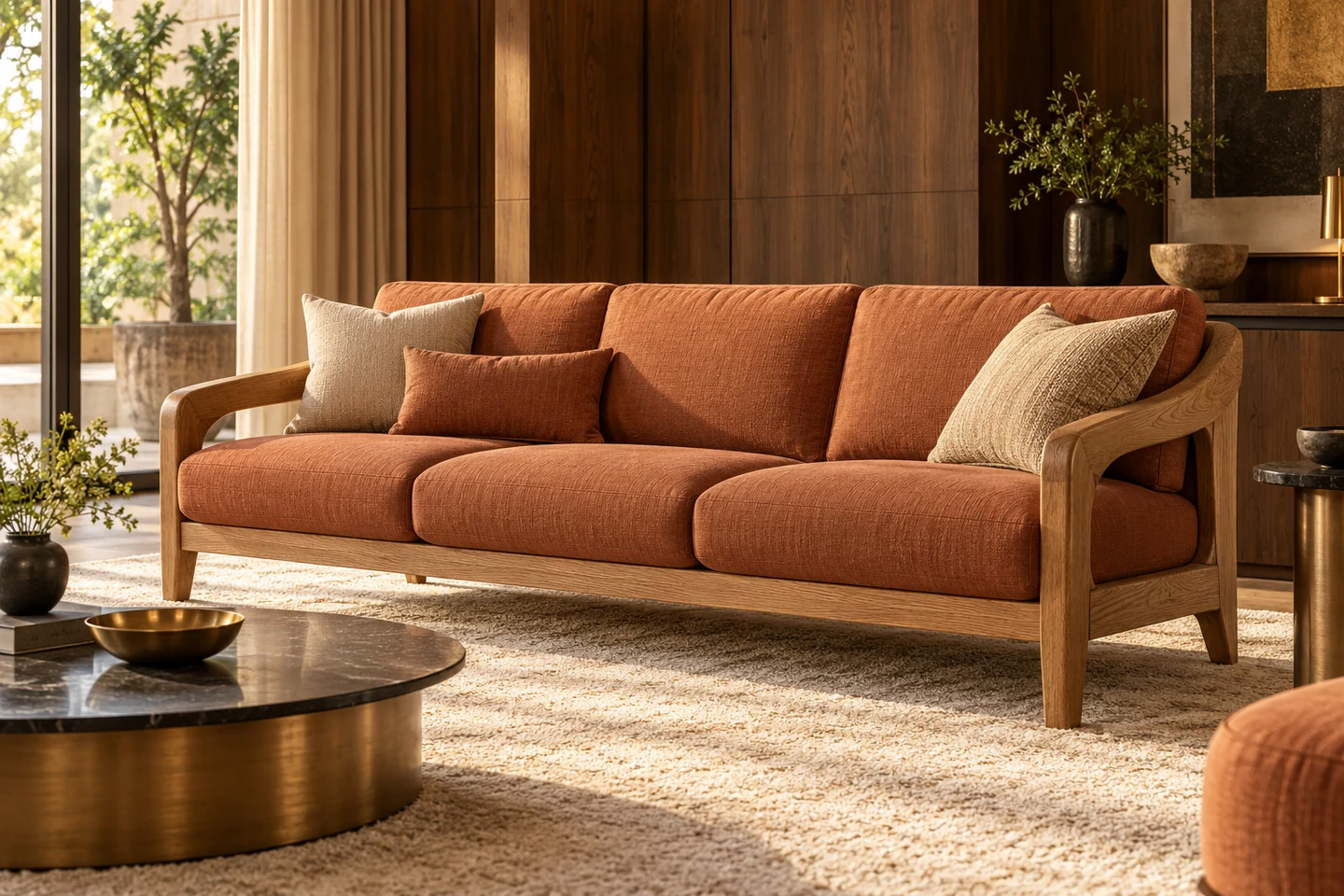 Wooden Sofa design inspiration 6 in a warm interior