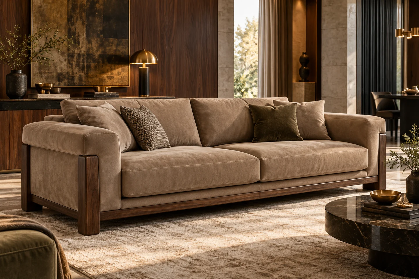 Wooden Sofa design inspiration 7 in a warm interior