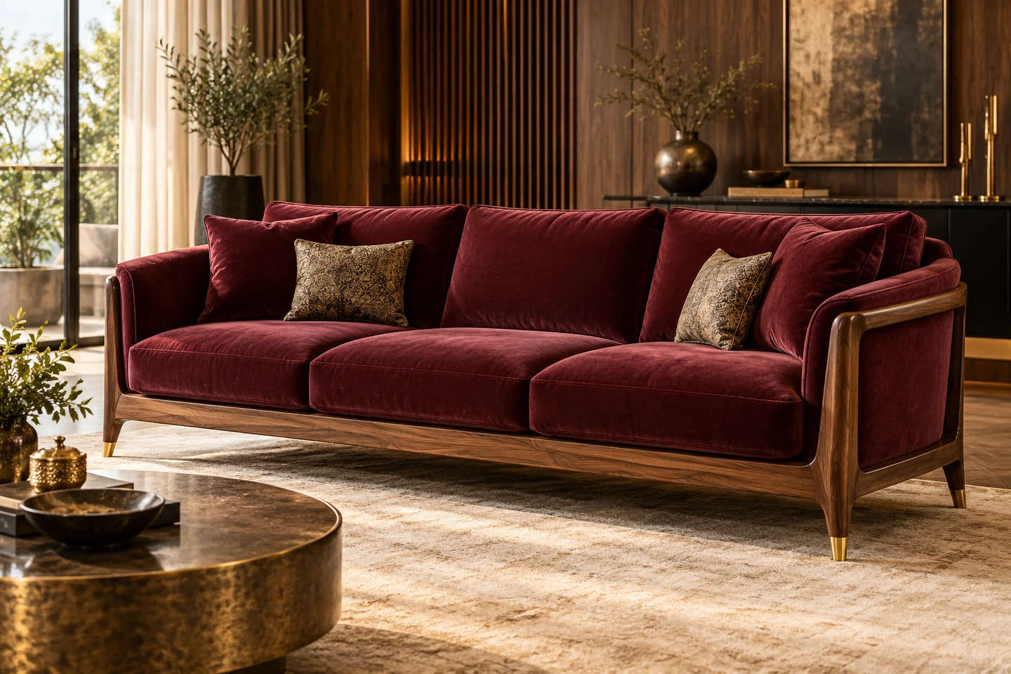 Wooden Sofa design inspiration 8 in a warm interior