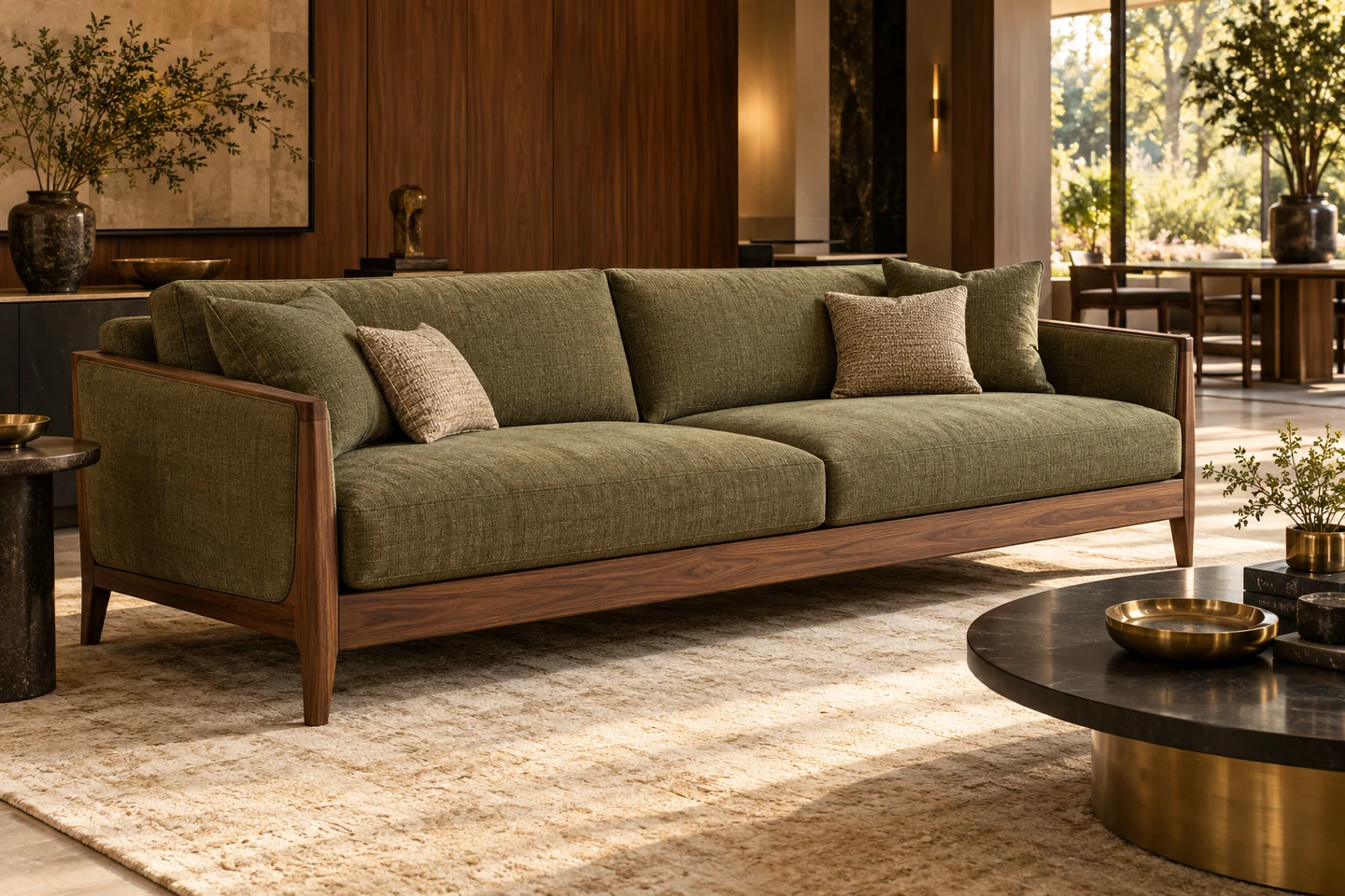 Wooden Sofa design inspiration 9 in a warm interior