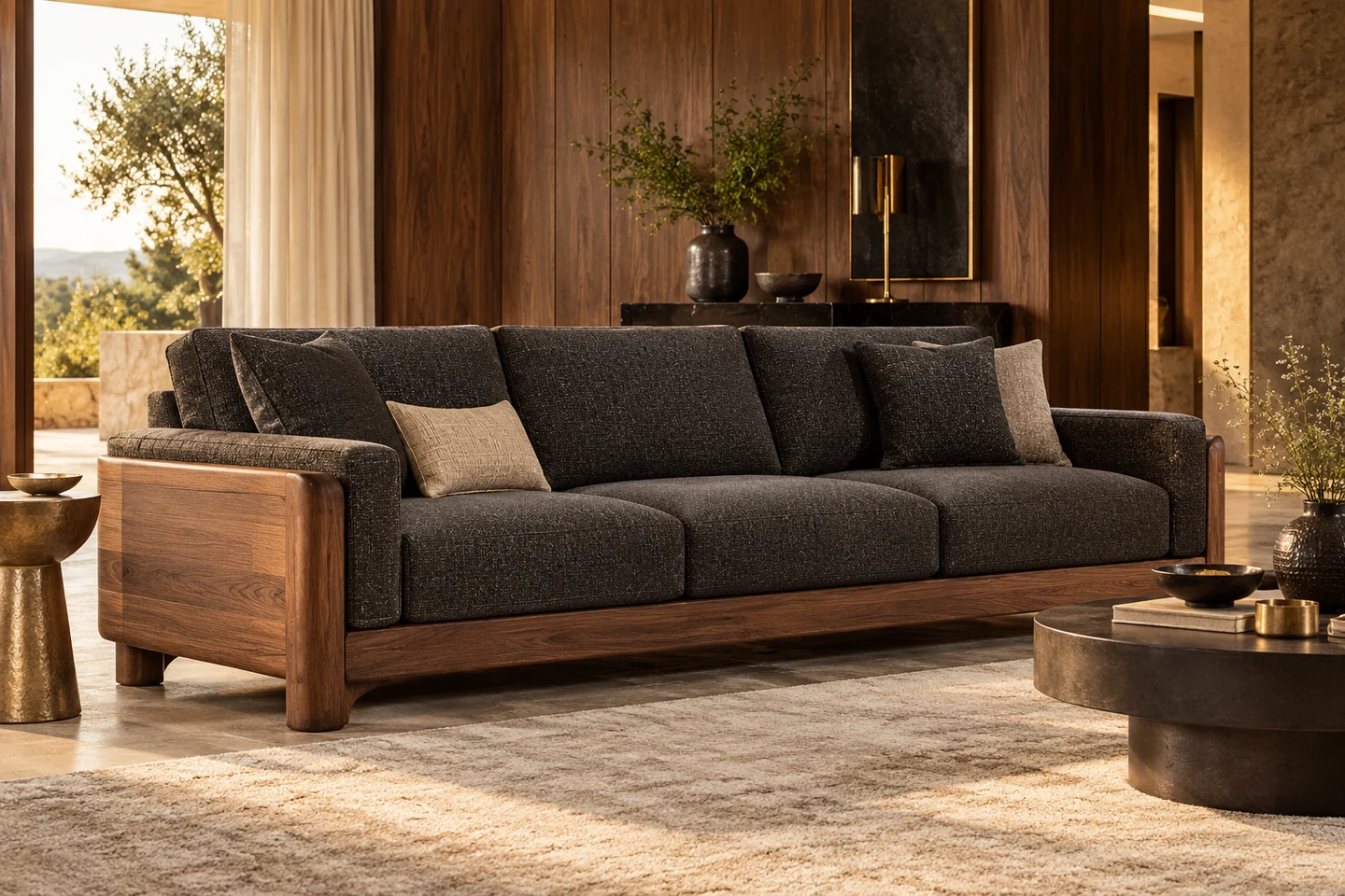 Wooden Sofa design inspiration 10 in a warm interior