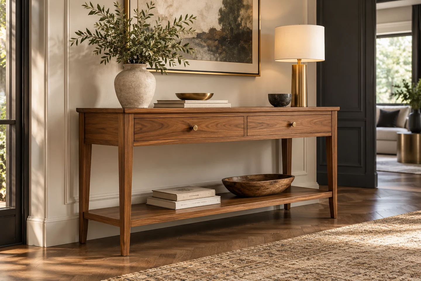 Console Table design inspiration 4 in a warm interior