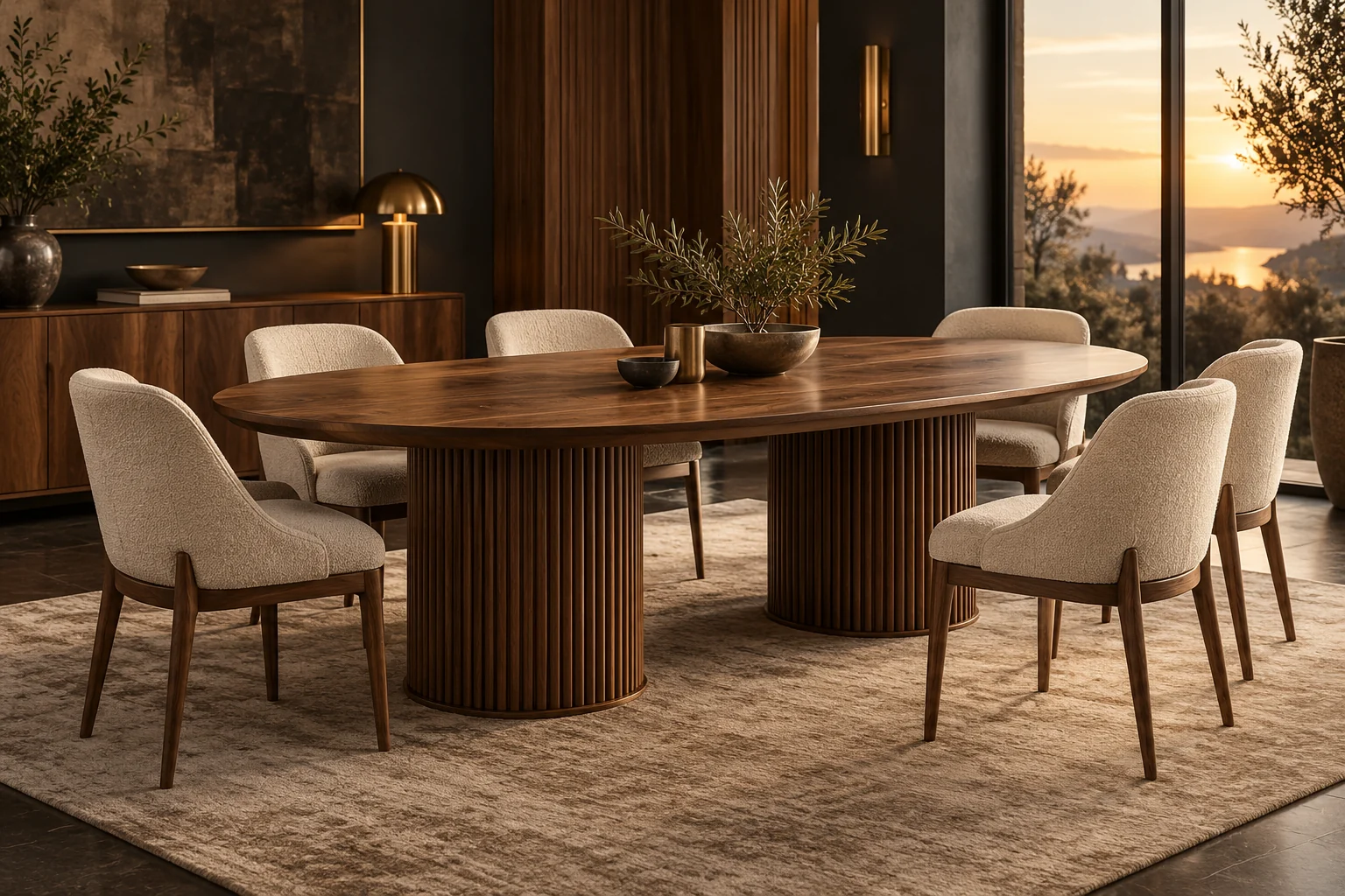 Dining Table design inspiration 1 in a warm interior