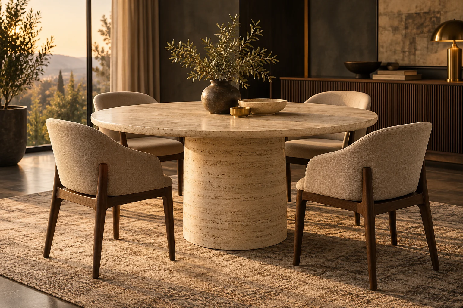 Dining Table design inspiration 2 in a warm interior